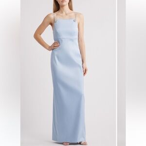 Sachin + Babi Sky Blue mikado gown